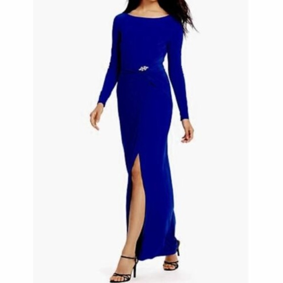 RALPH LAUREN Saphire Embellished Jersey Gown - Picture 1 of 3